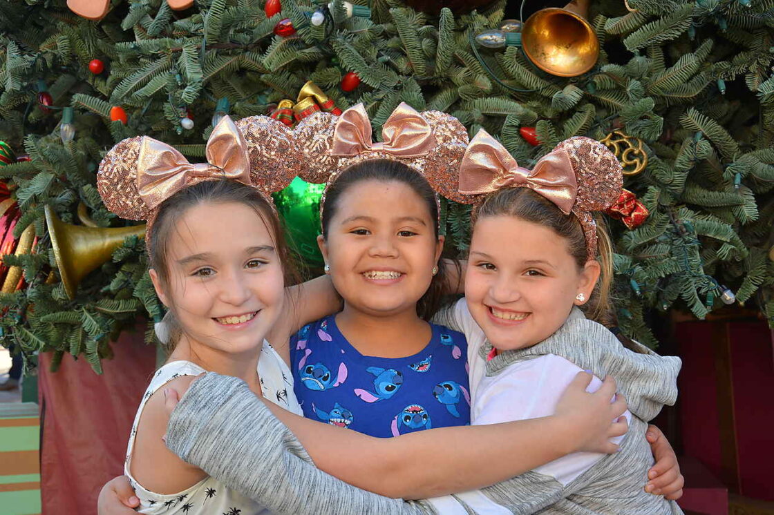 three girls with ears